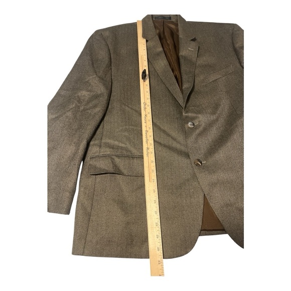 Michael Michael Kors 46S Brown Herringbone Blazer Jacket AG1 - Picture 4 of 6